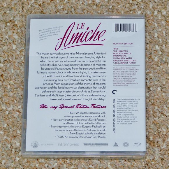Le Amiche Criterion Collection Blu-ray 2016 Brand New Michelangelo Antonioni - Picture 2 of 6